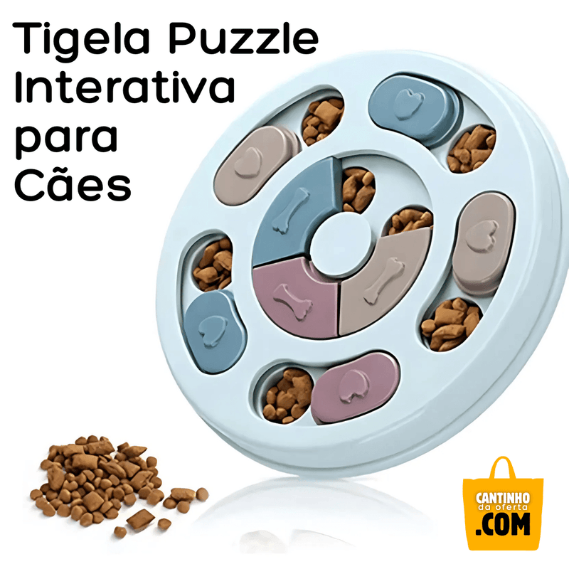 Tigela Puzzle Interativa para Cães