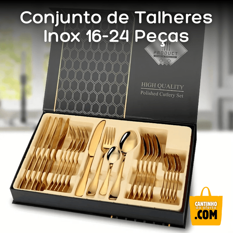 Conjunto de Talheres Inox 16-24 Peças