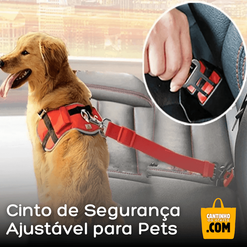 Cinto de Segurança Ajustável para Pets