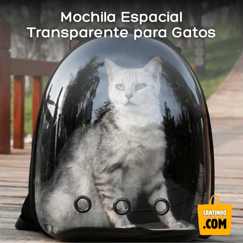 Mochila Espacial Transparente para Gatos