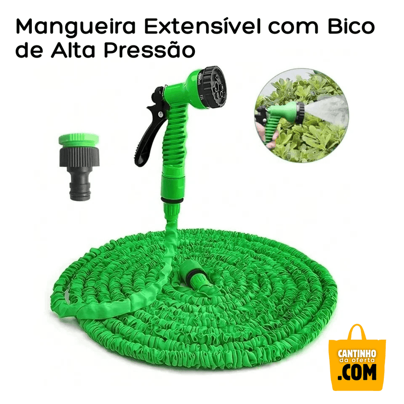 Mangueira Extensível com Bico de Alta Pressão