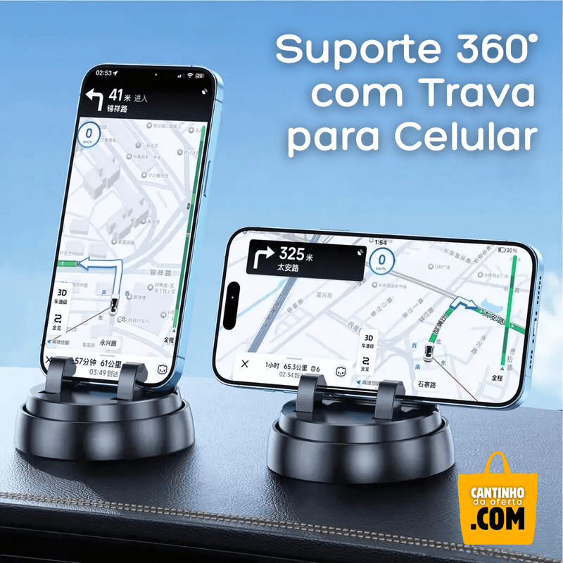 Suporte 360° com Trava para Celular