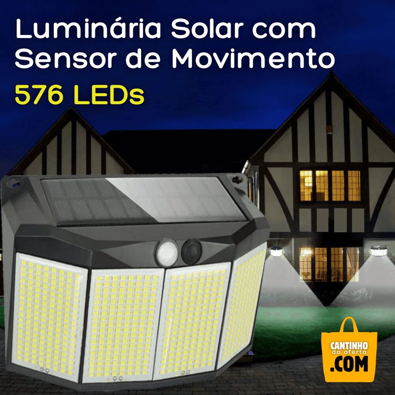 Luminária Solar com Sensor de Movimento