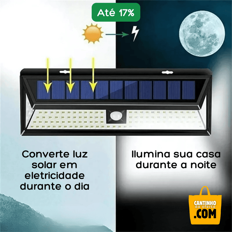 Luminária Solar de Parede 100/118 LEDs