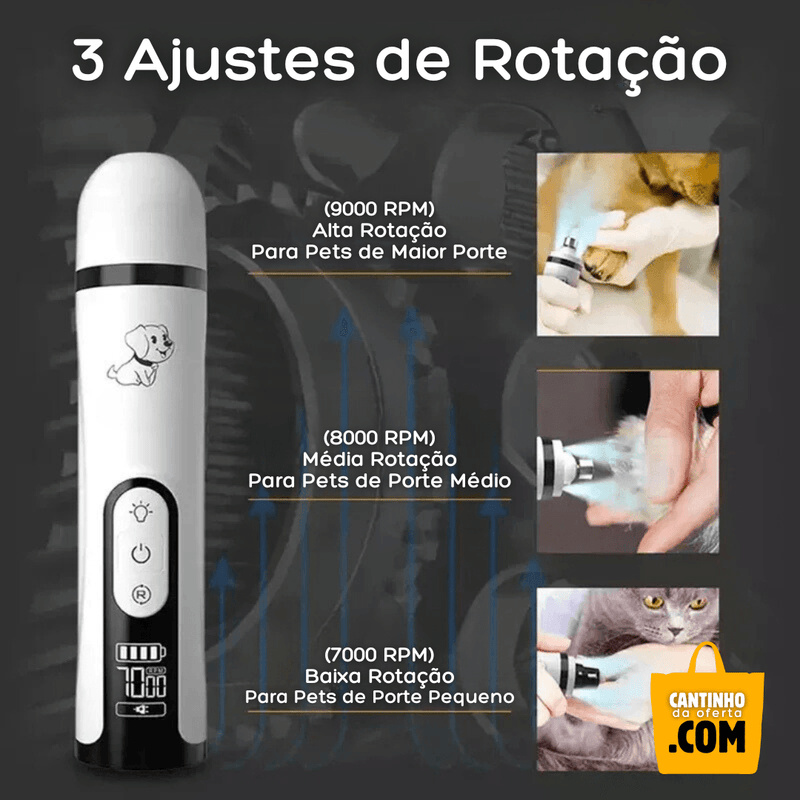 Lixador Elétrico de Unhas para Pets