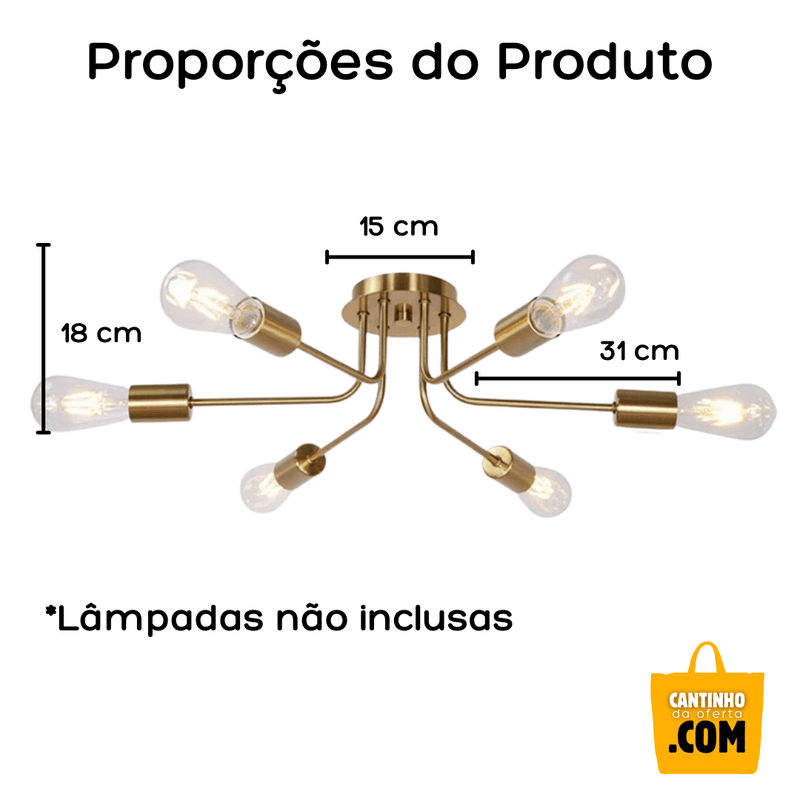 Luminária de Teto em Estilo Nórdico