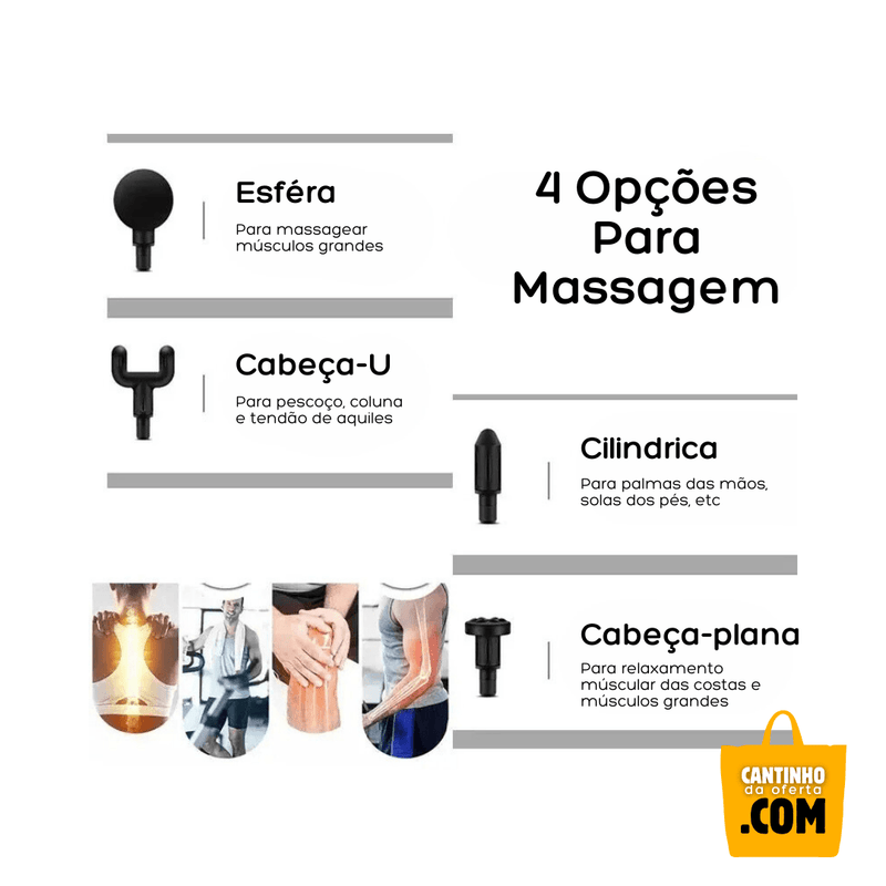 Pistola de Massagem Fascia Gun