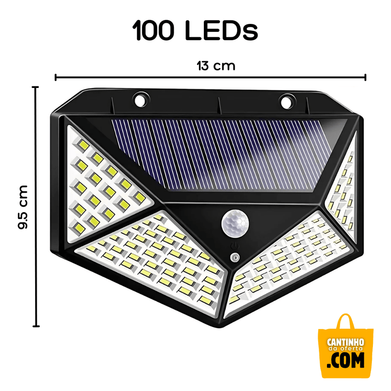 Luminária Solar de Parede 100/118 LEDs