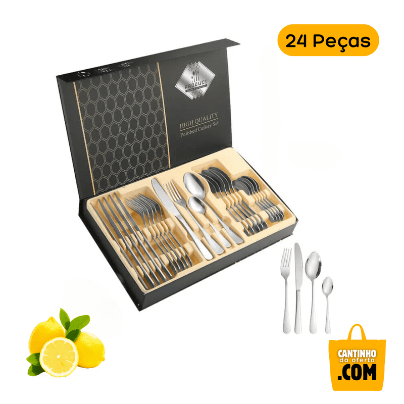 Conjunto de Talheres Inox 16-24 Peças